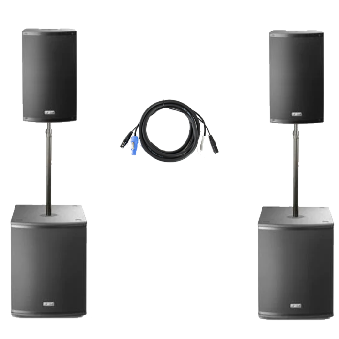 Speakerset 4: 2x 15 inch + 2x 18 inch - Tot circa 250 personen