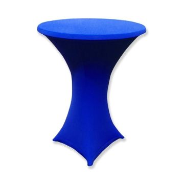 Statafel met rok kobaltblauw