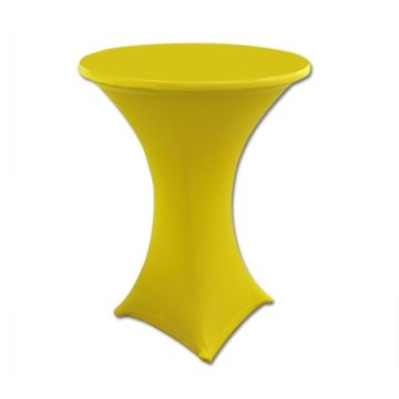 Statafel met rok geel