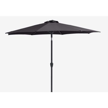 Parasol met voet Ø3m - Zwart