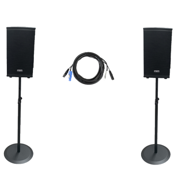 Speakerset 1: 2x 8 inch - tot circa 50 personen
