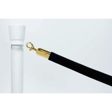 Afzetkoord zwart met messing / goude sluiting