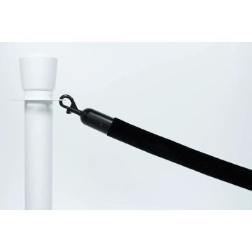 Afzetkoord velours zwart met zwarte sluiting