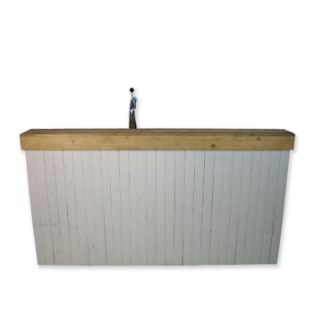 Barombouw wit / hout - 2,1m
