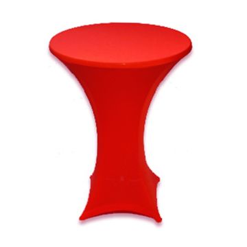 Statafel met rok rood