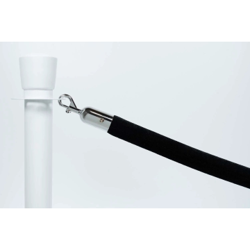 Afzetkoord velours zwart met chrome sluiting