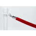 Afzetkoord velours rood met chrome sluiting afbeelding